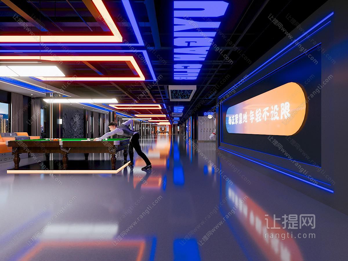 工业风台球室