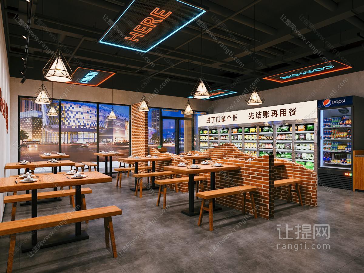 工业风烤肉店