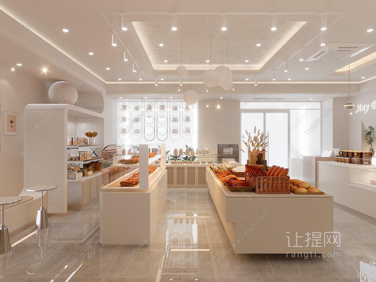 现代甜品面包店
