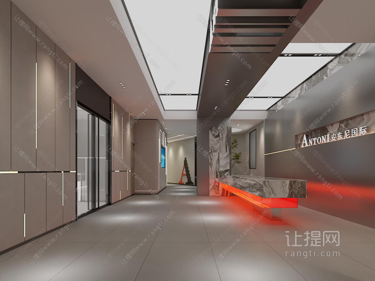现代酒店大堂前台接待