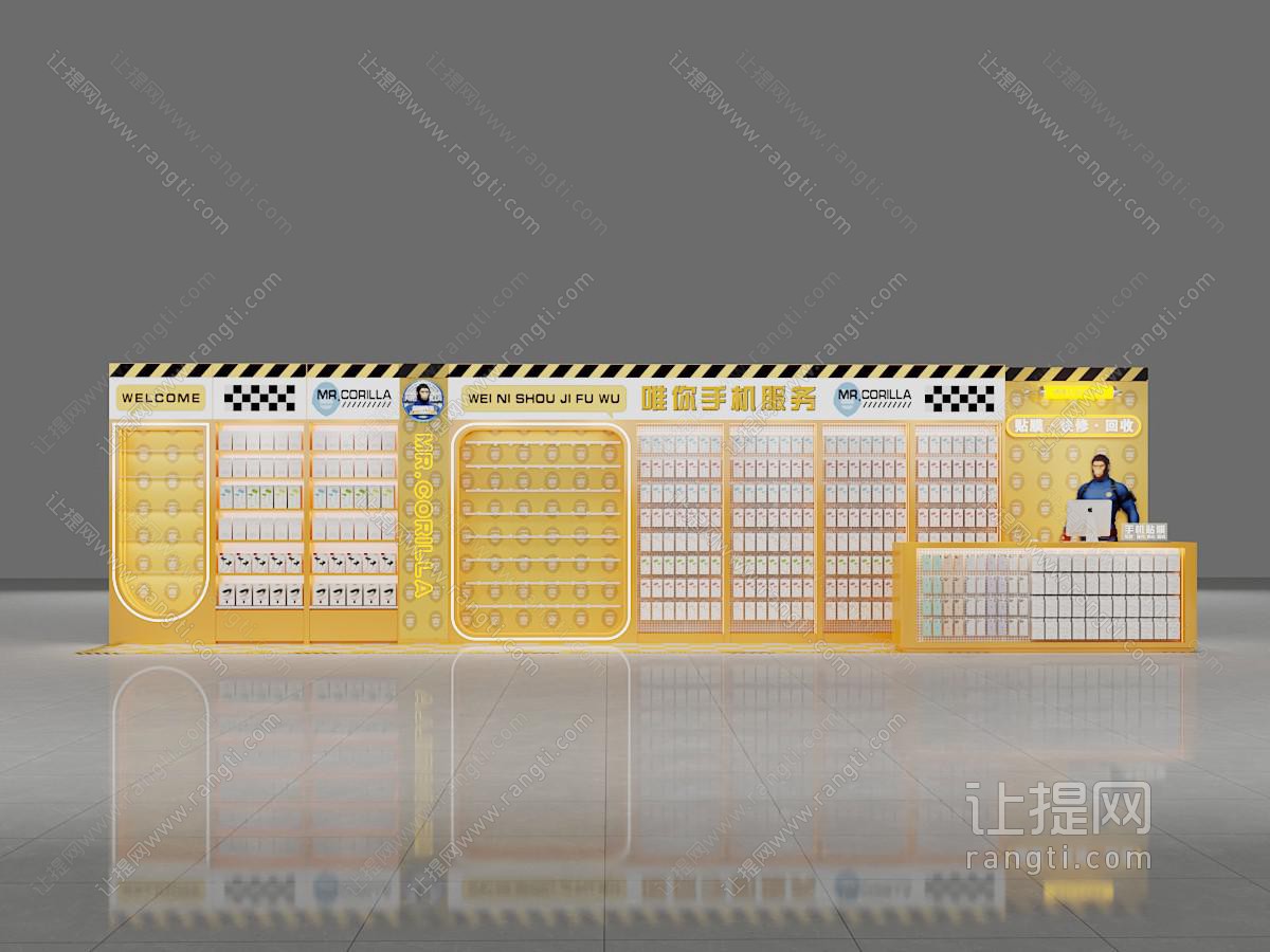 现代手机店展具 货架 展柜