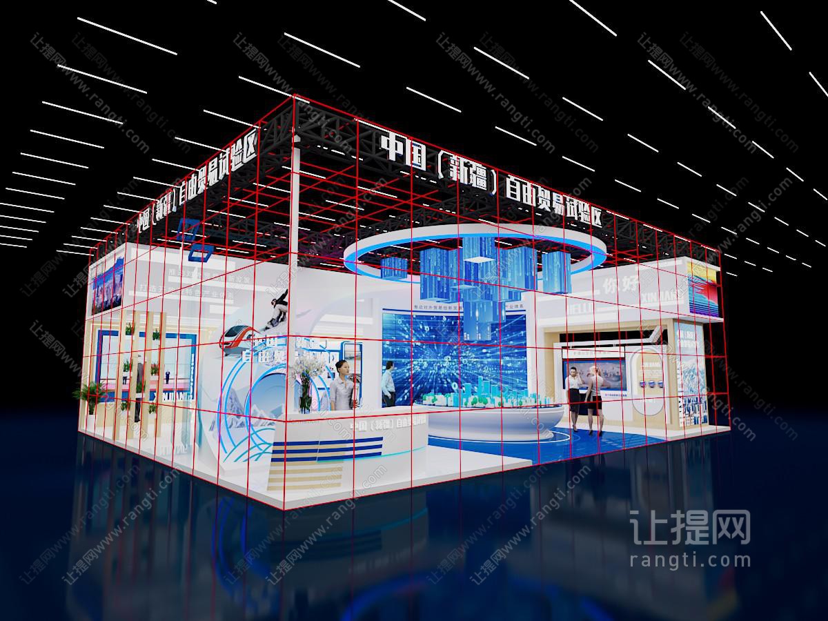 现代简约展台 新疆 特色 展厅展览