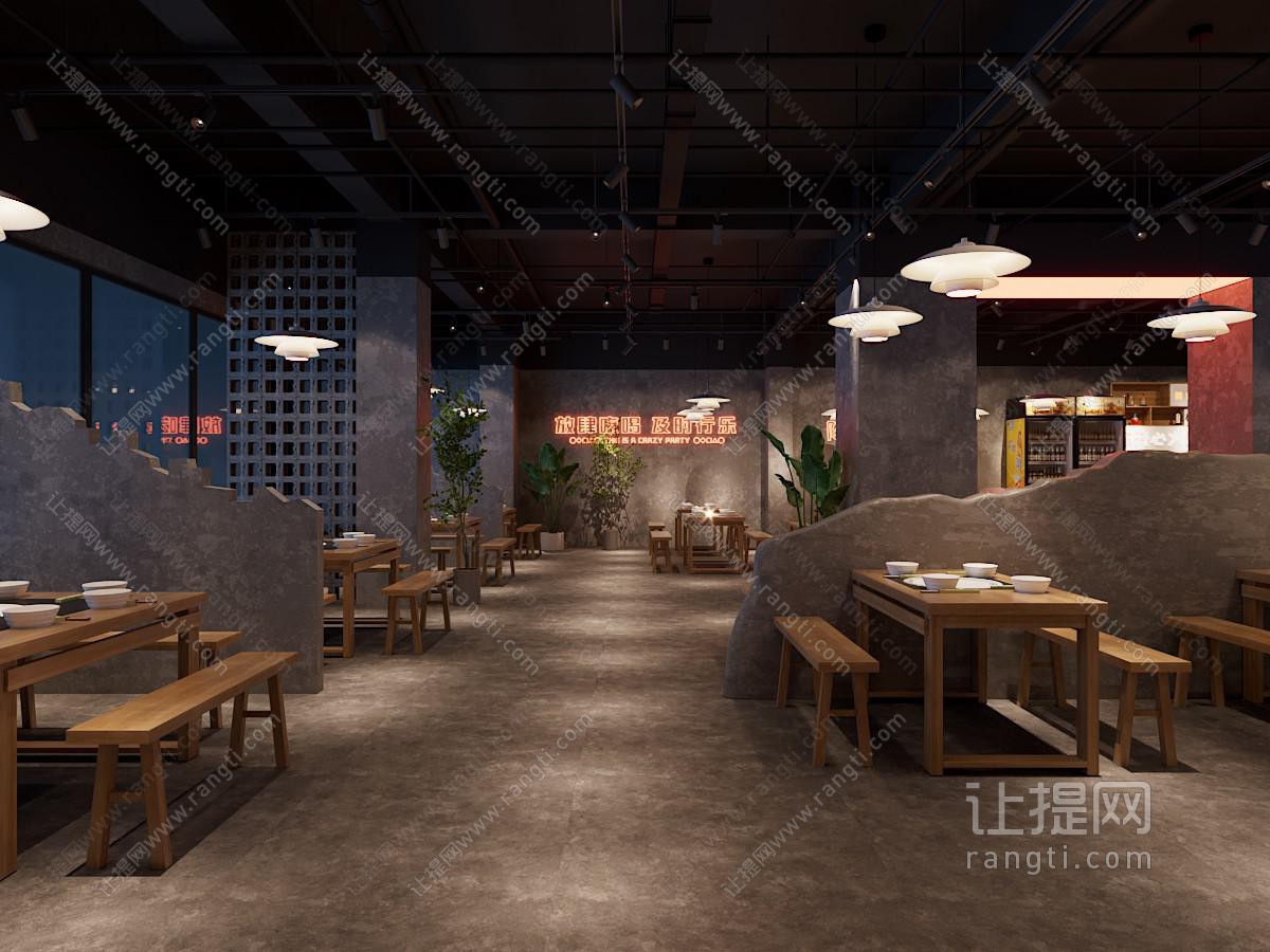 工业风复古火锅店