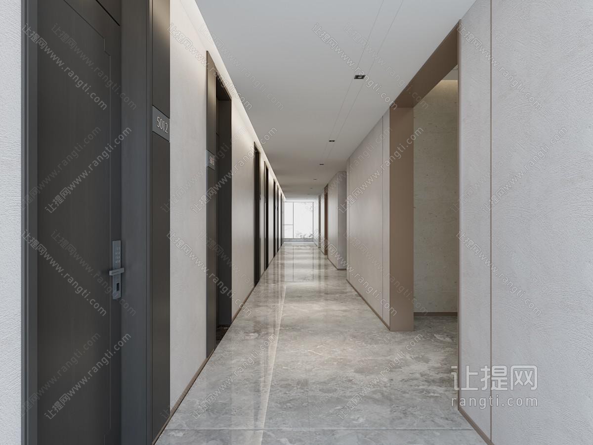 现代酒店过道