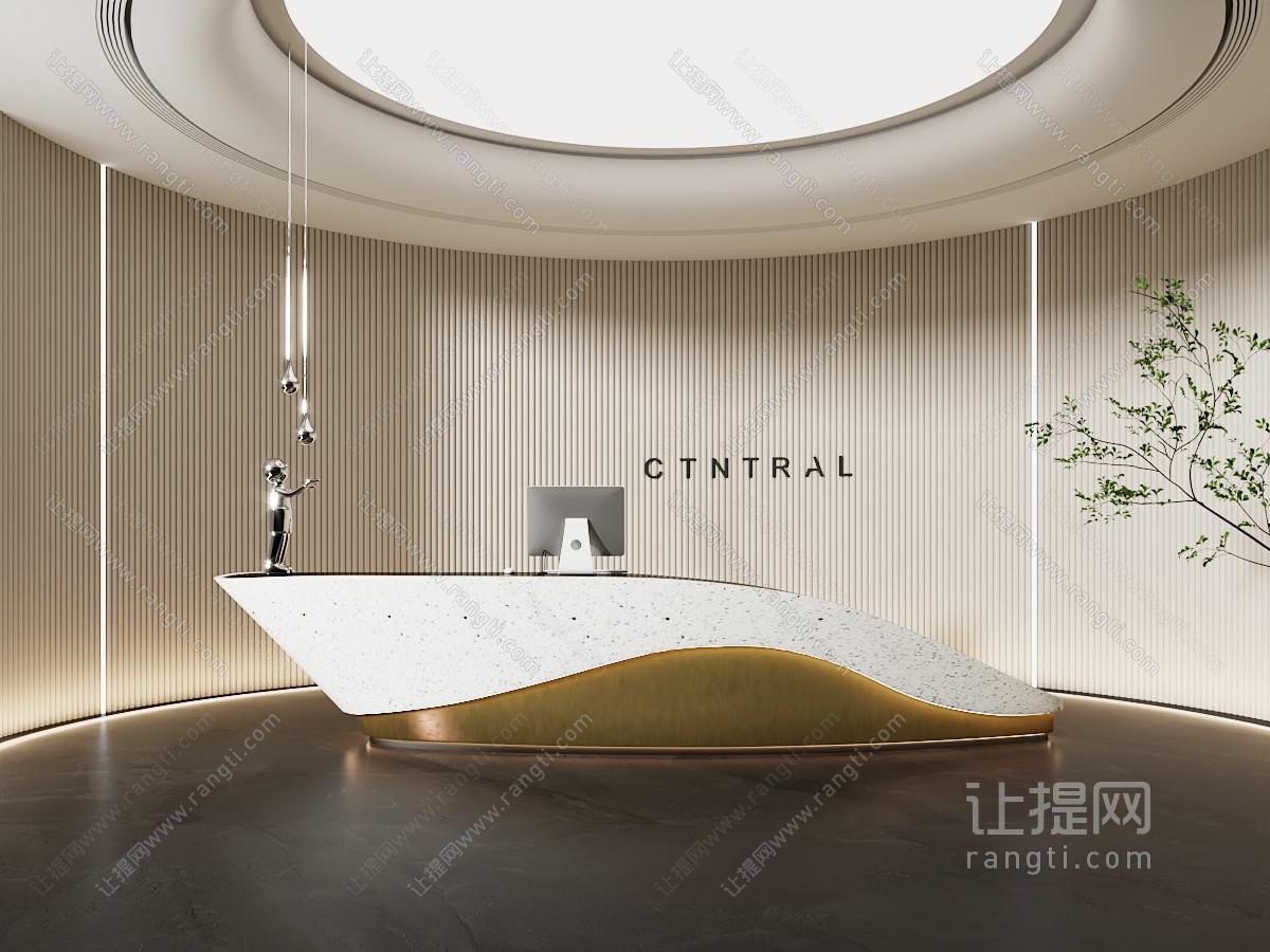 现代大堂前台接待