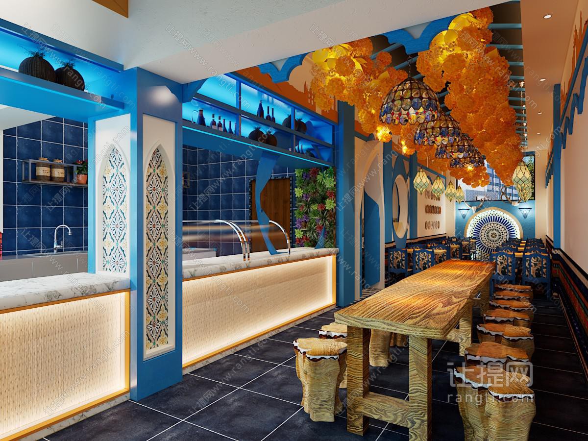 中东西域饭店餐厅 新疆民族风餐厅