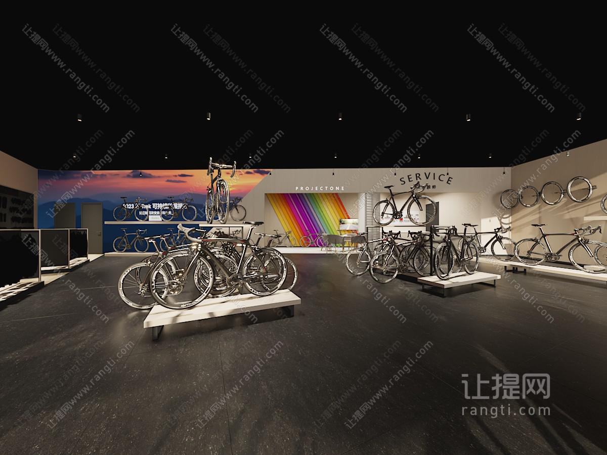 现代其他商业空间 自行车专卖店