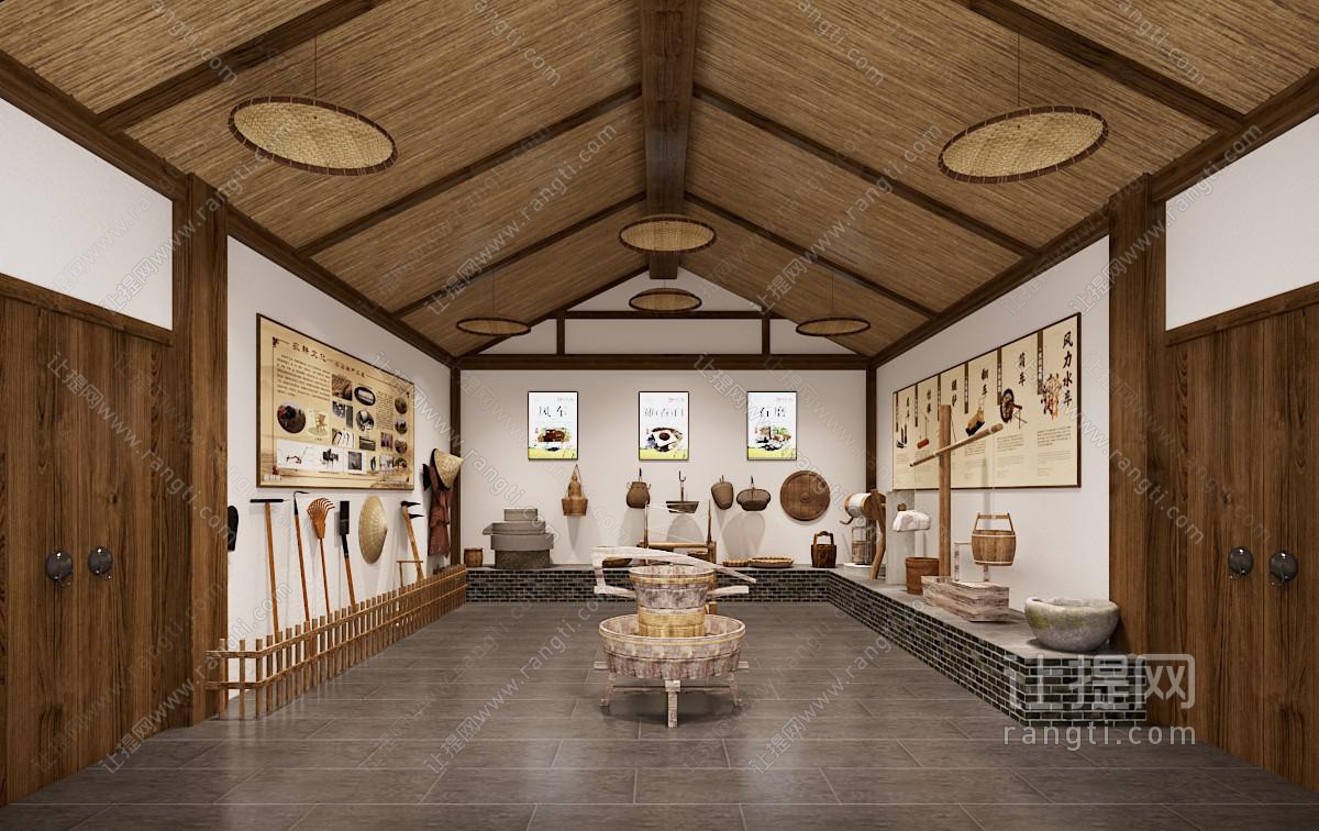 新中式民风民俗农具展厅展览
