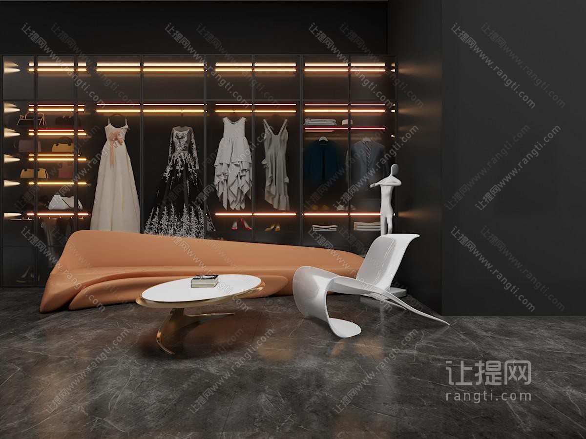 现代婚纱摄影店休息区