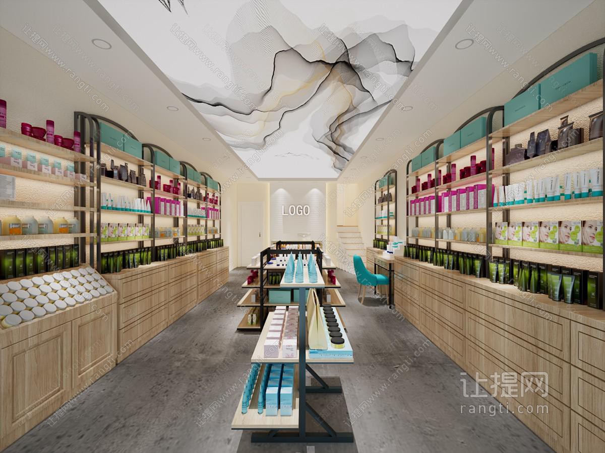 新中式化妆品门店 化妆品