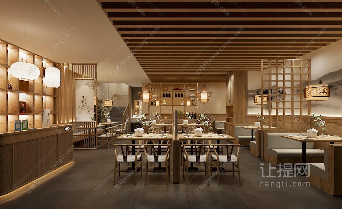 新中式中餐厅 湘菜馆大厅