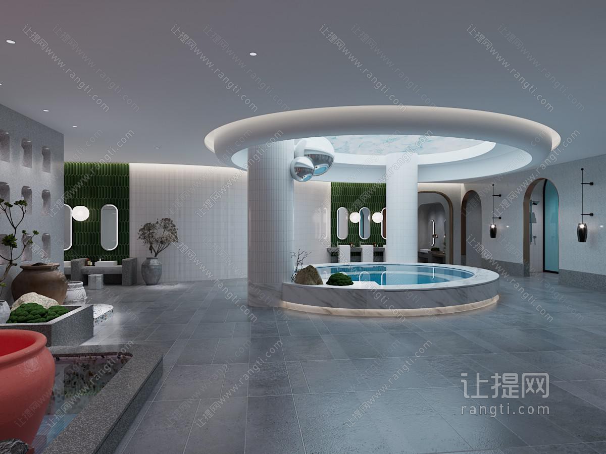 现代洗浴中心女浴区