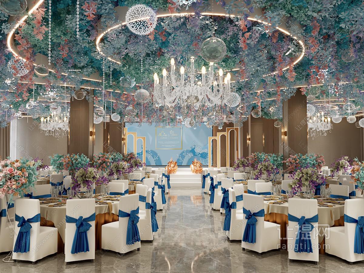 现代酒店 大厅 宴会厅 餐厅 婚宴大厅 婚礼大厅