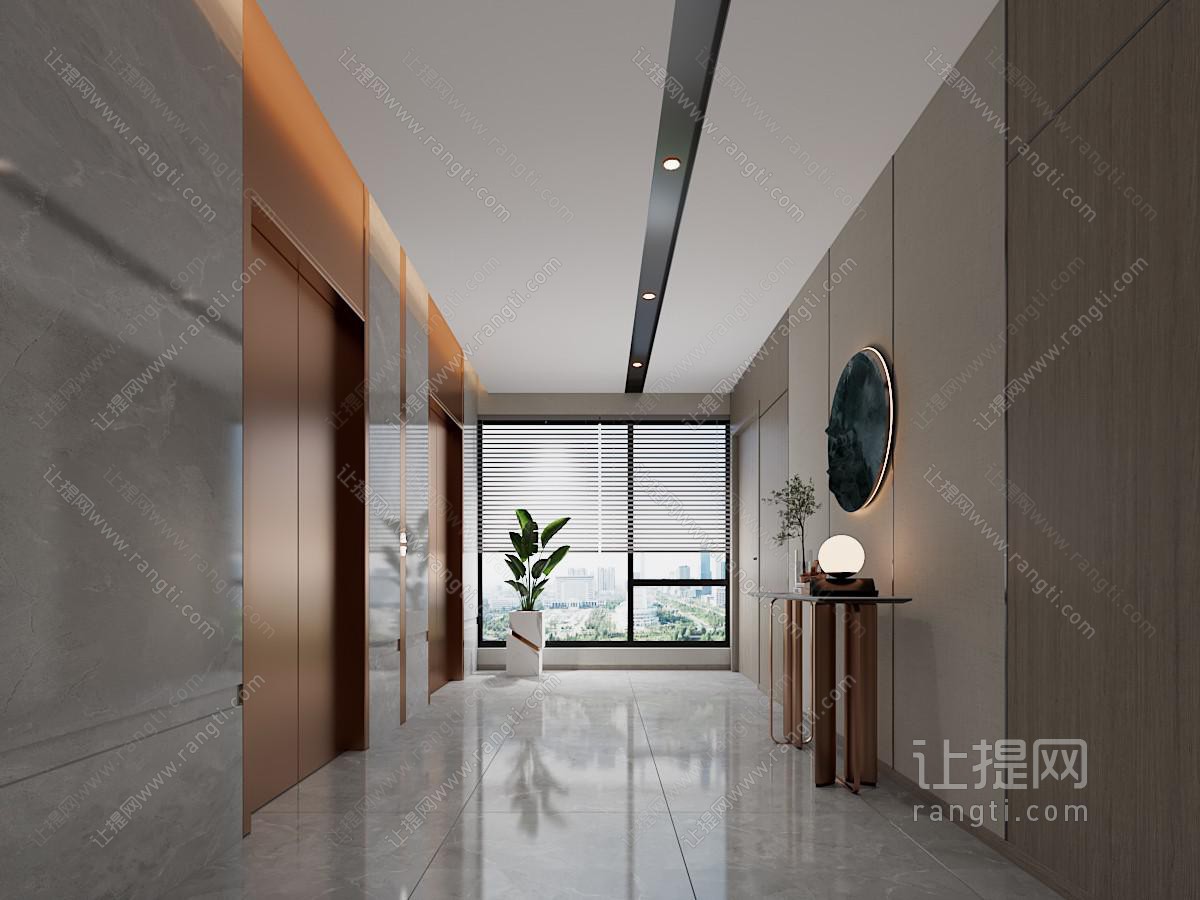 现代轻奢走廊 宾馆走廊 酒店走廊 过道