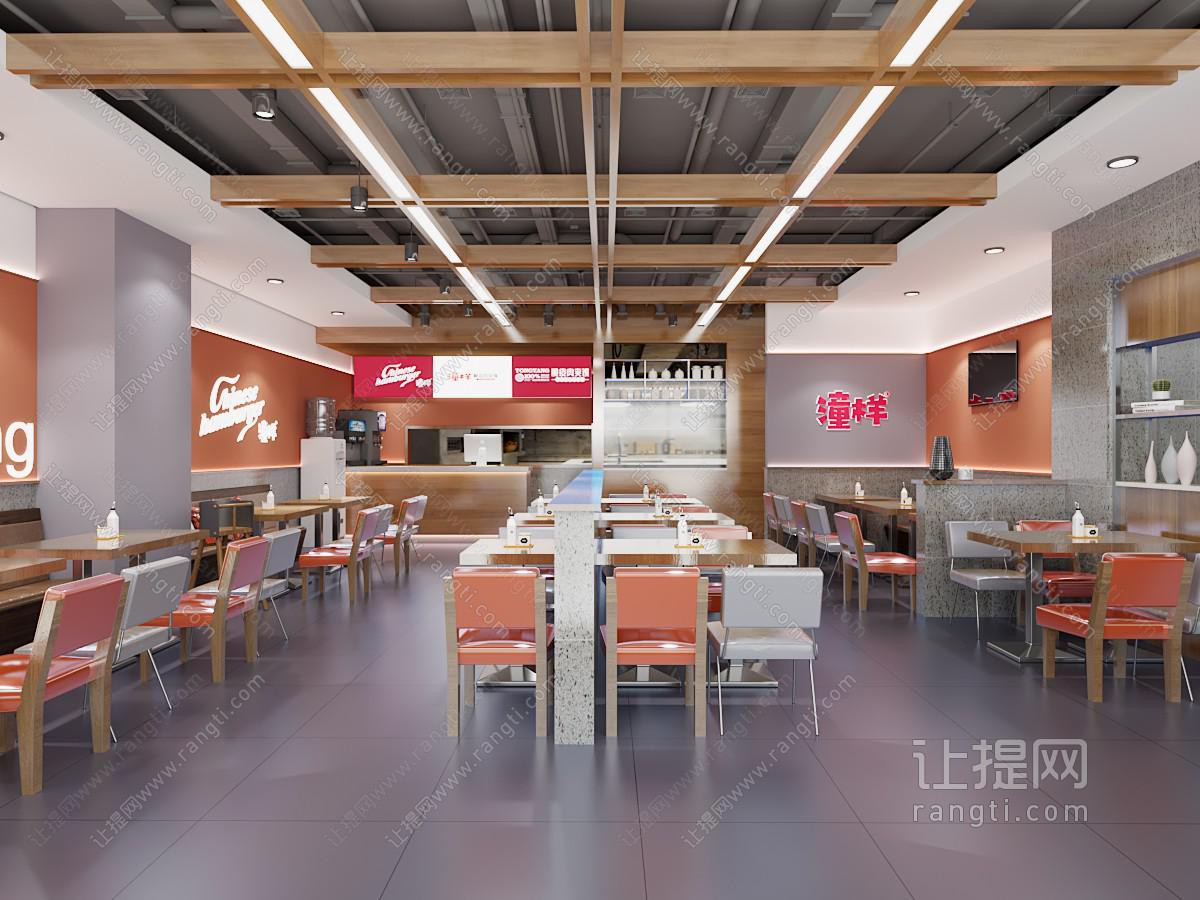 现代白吉馍餐饮店铺