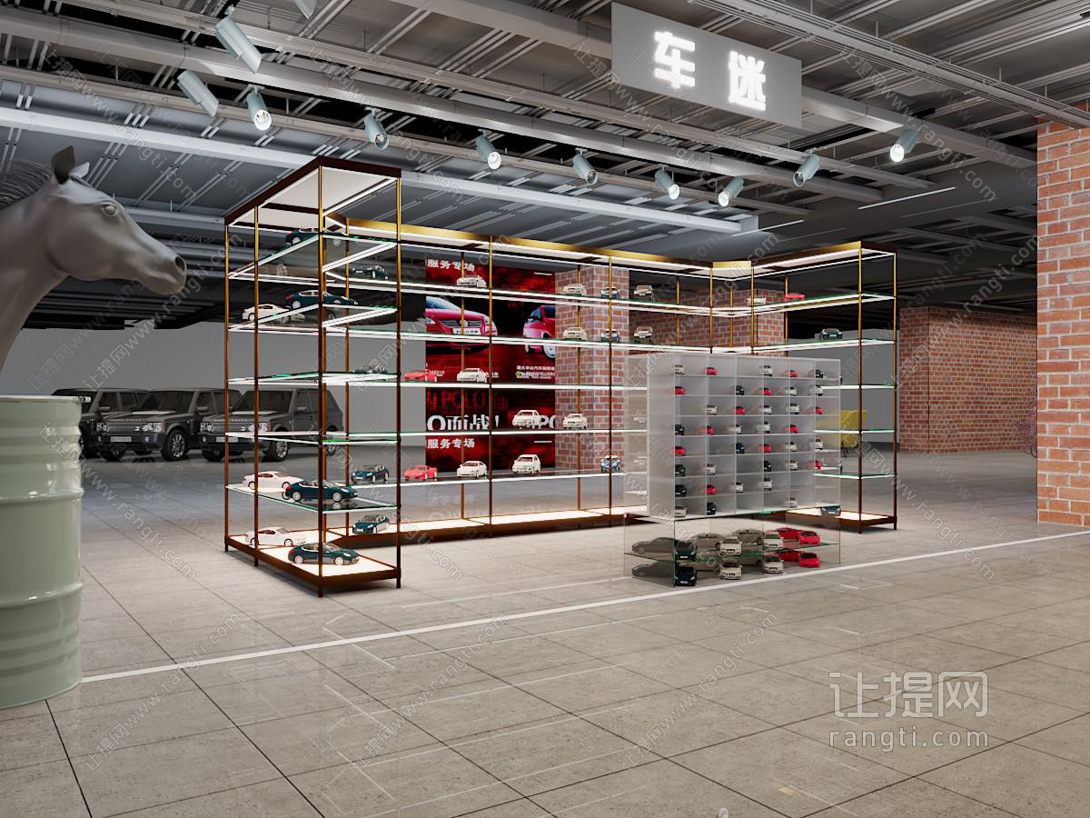 工业风商场汽车展架