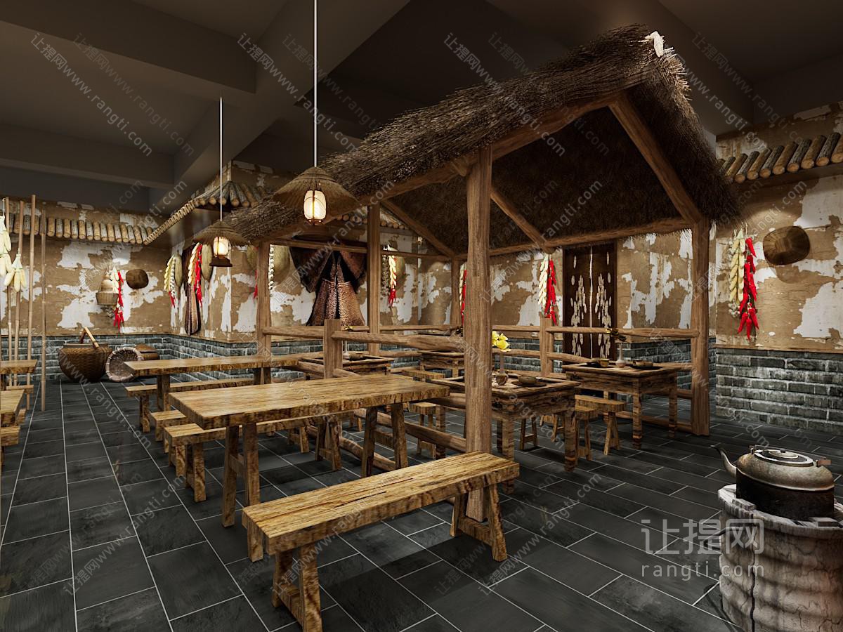 中式农家乐点餐台