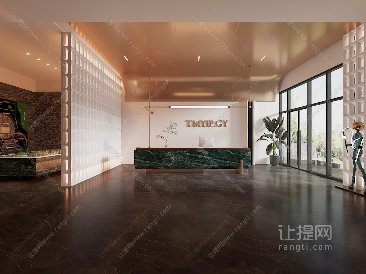 现代酒店大堂前台接待