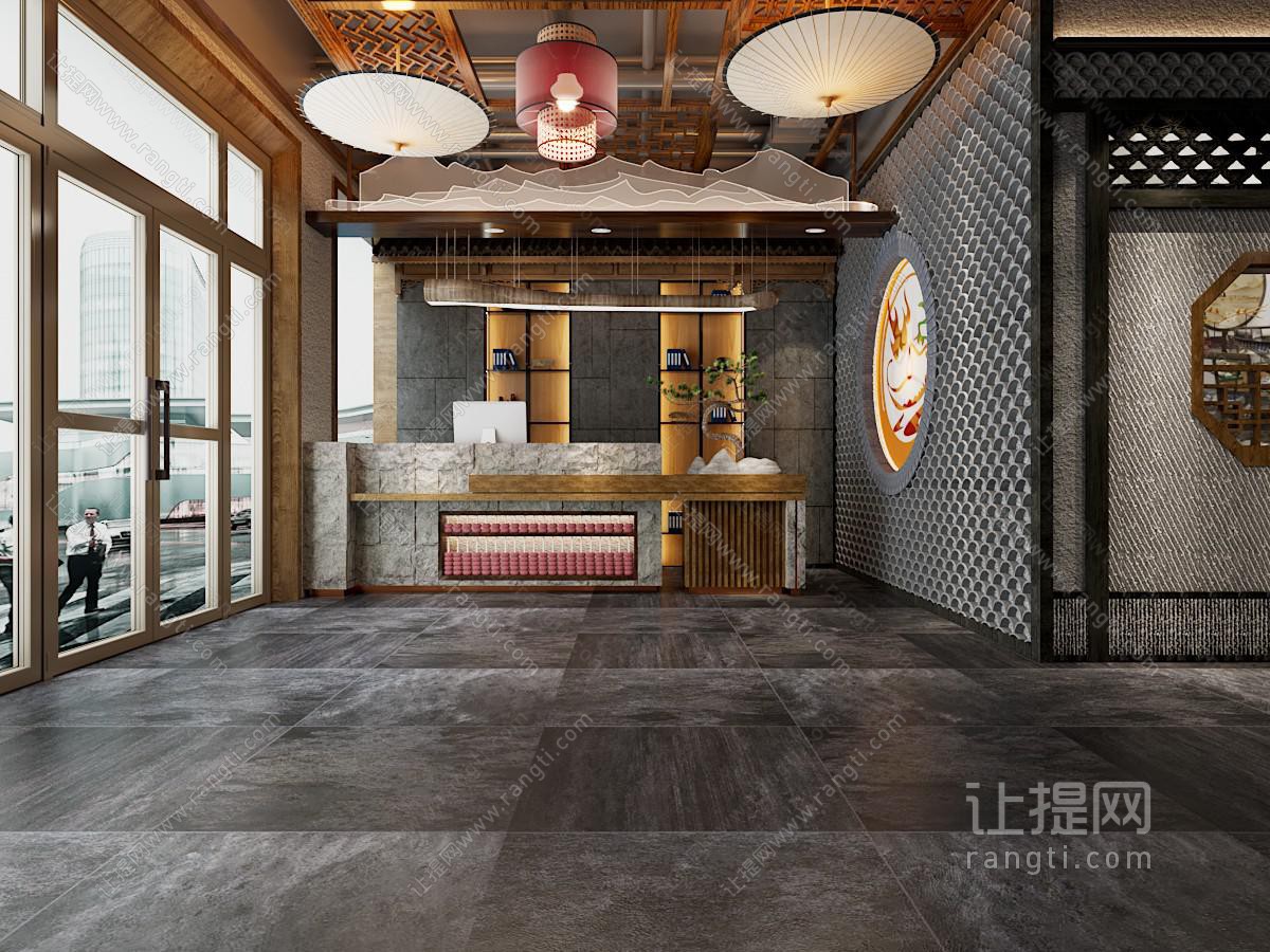 新中式火锅店前台