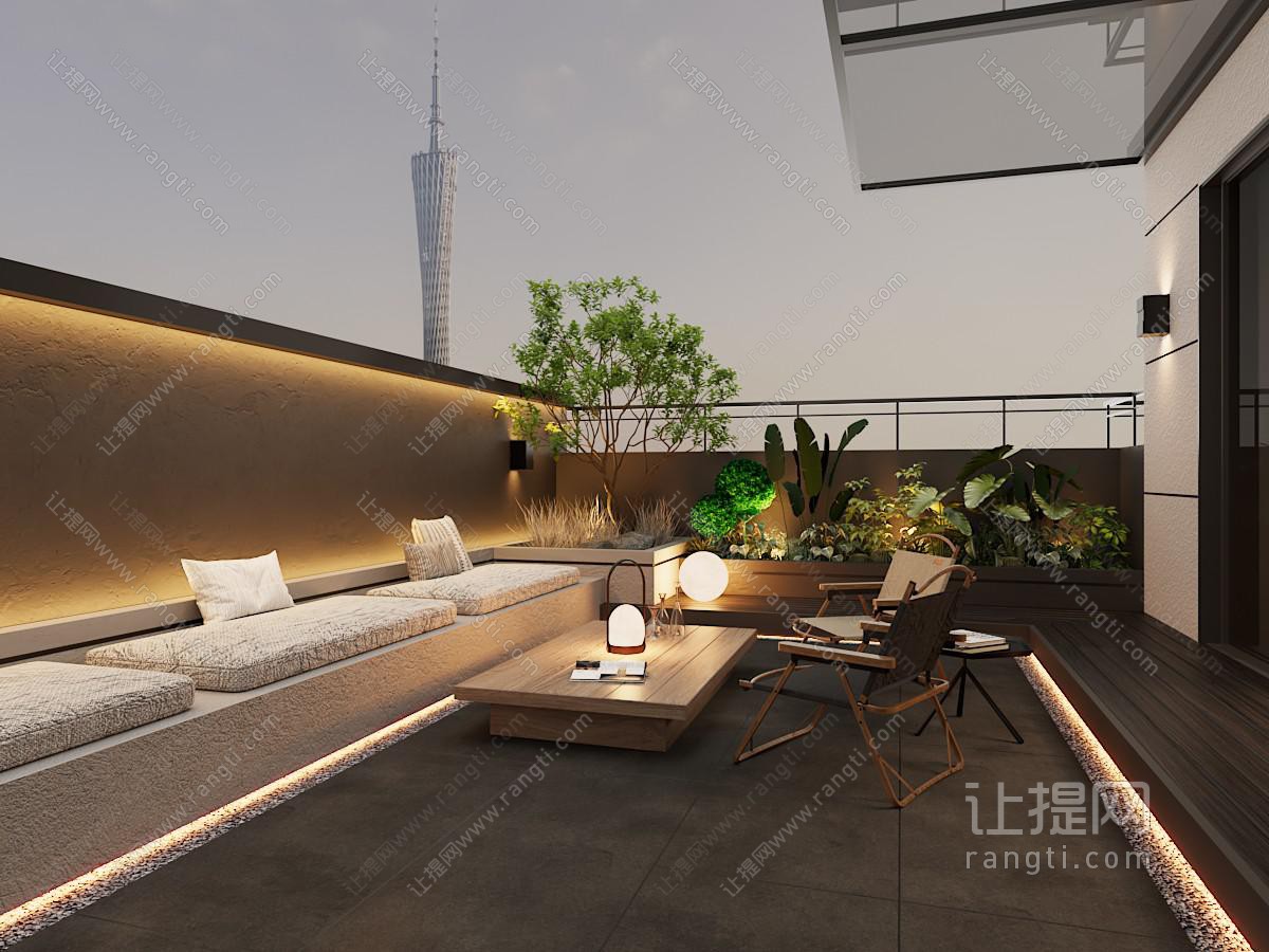 现代屋顶花园 露台花园
