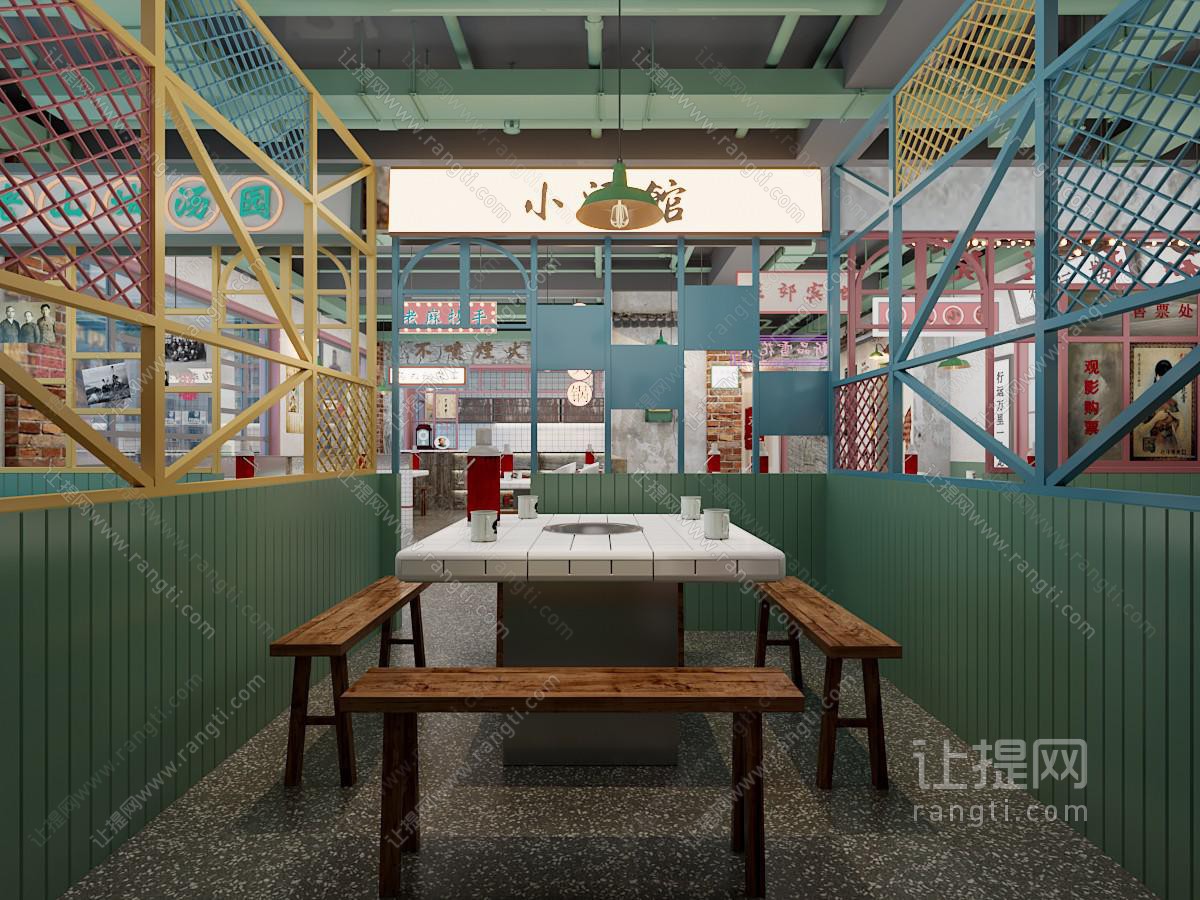 工业风火锅店