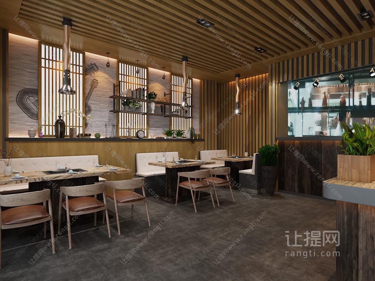 北欧饭店餐馆就餐区
