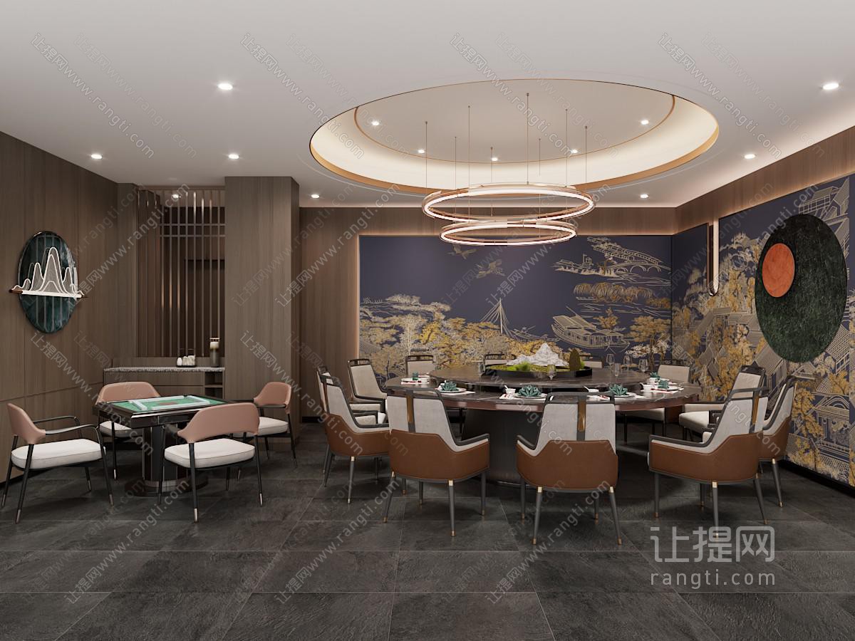新中式酒店包厢包间 棋牌室