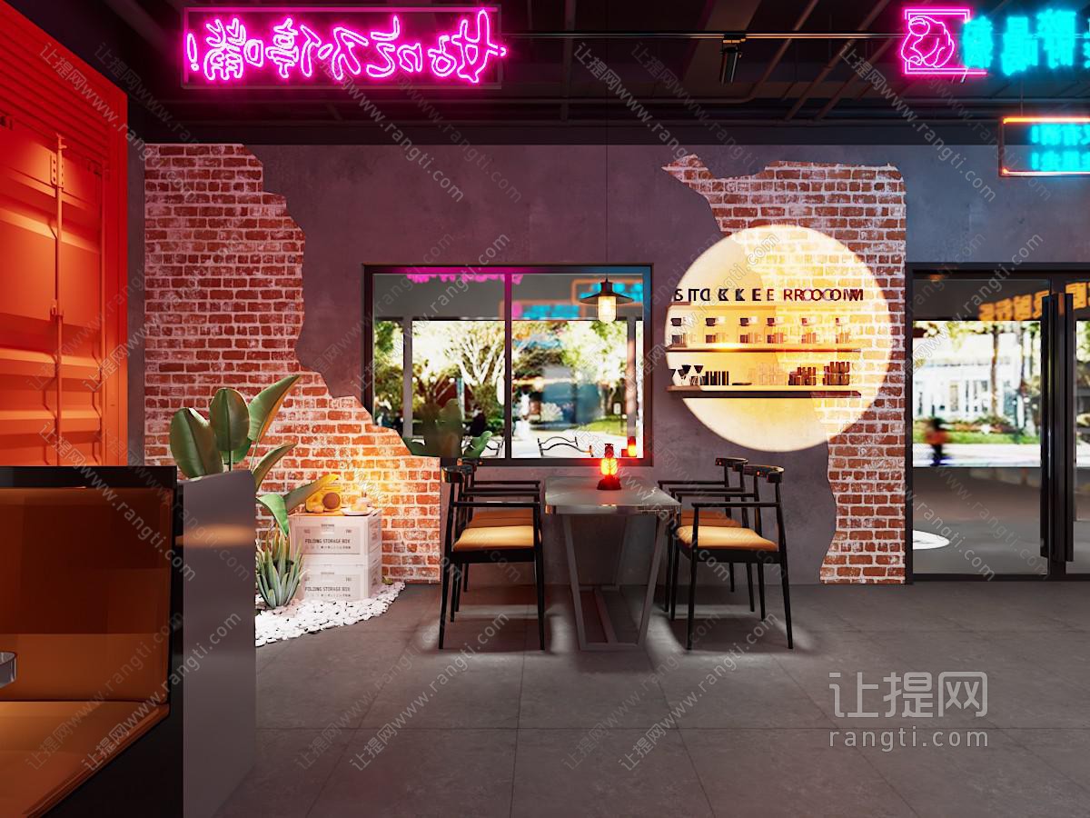 工业风烧烤店