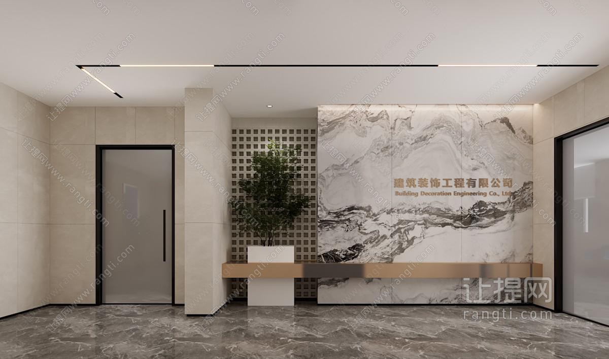 侘寂风公司大堂