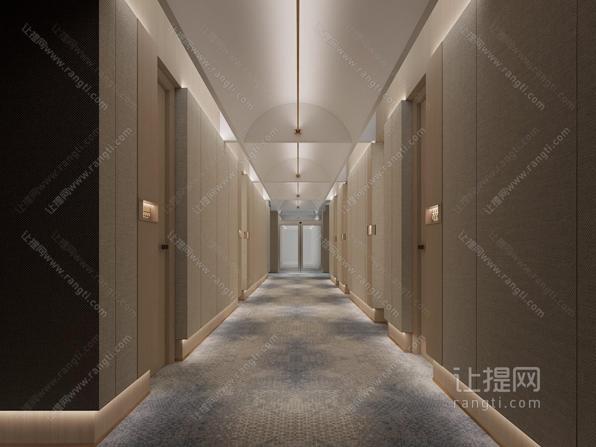 现代酒店走廊过道
