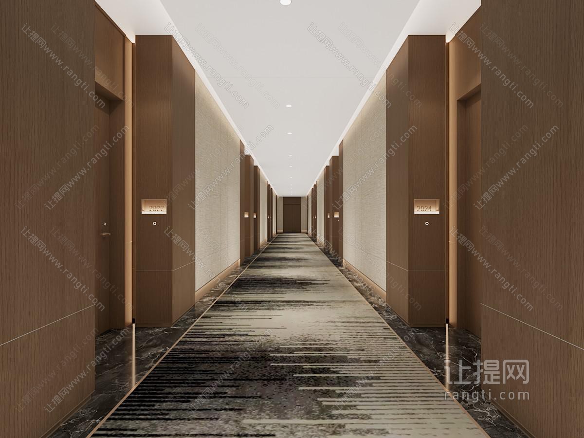 现代酒店走道