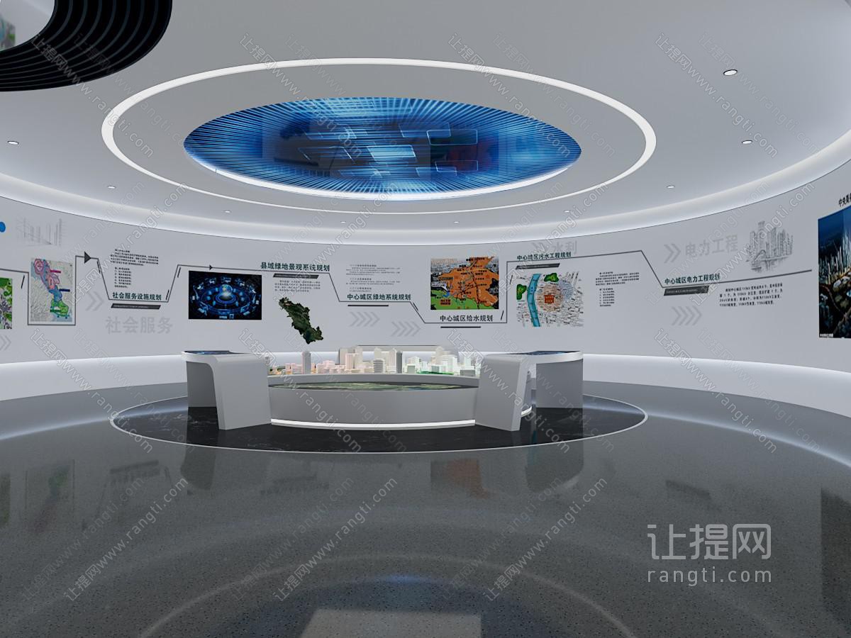 现代规划沙盘展厅展览