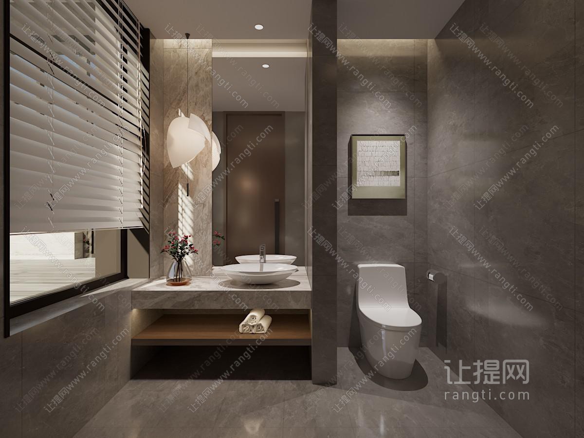 现代卫浴间 洗手间