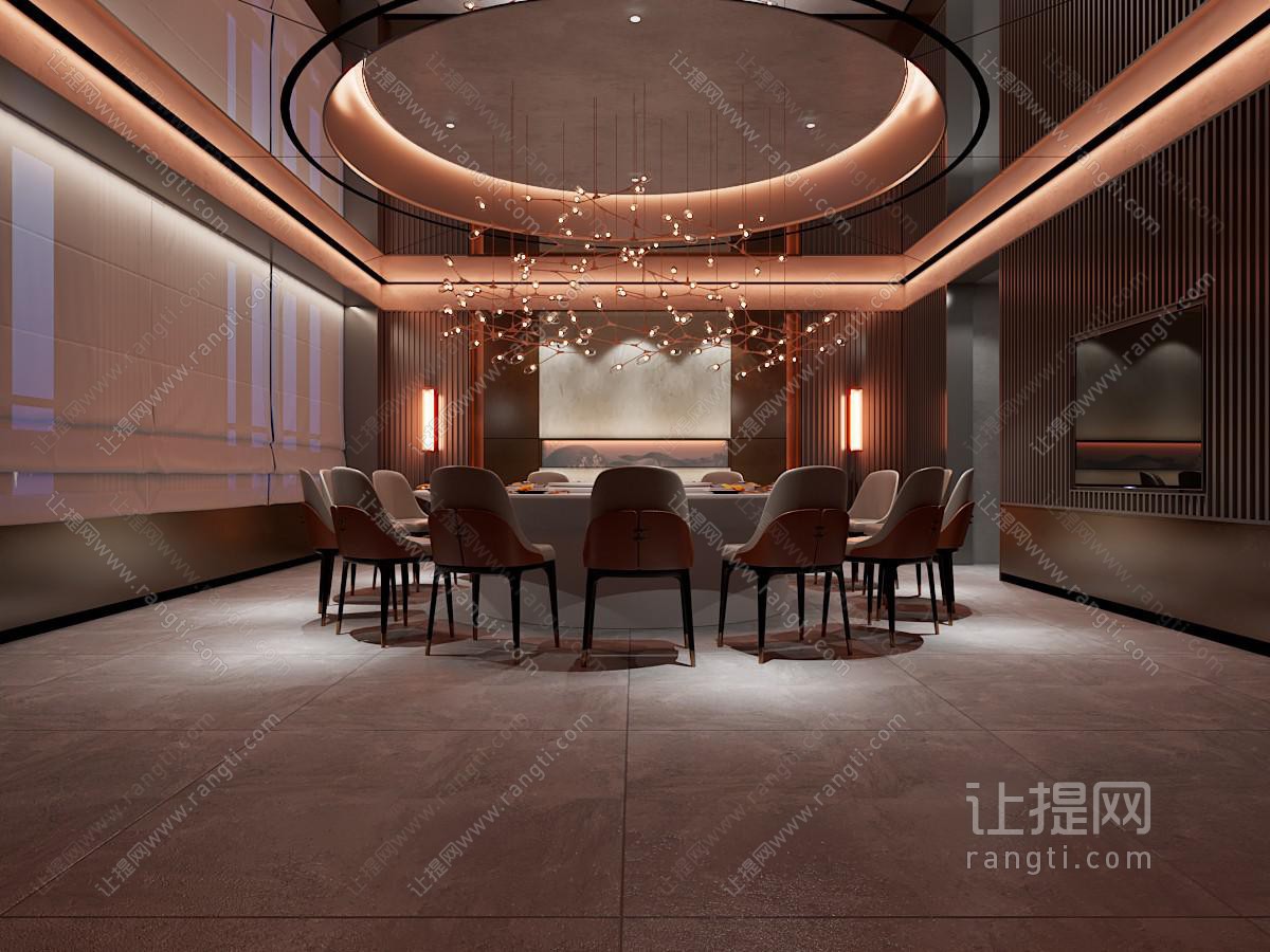 现代餐厅饭店包厢包间