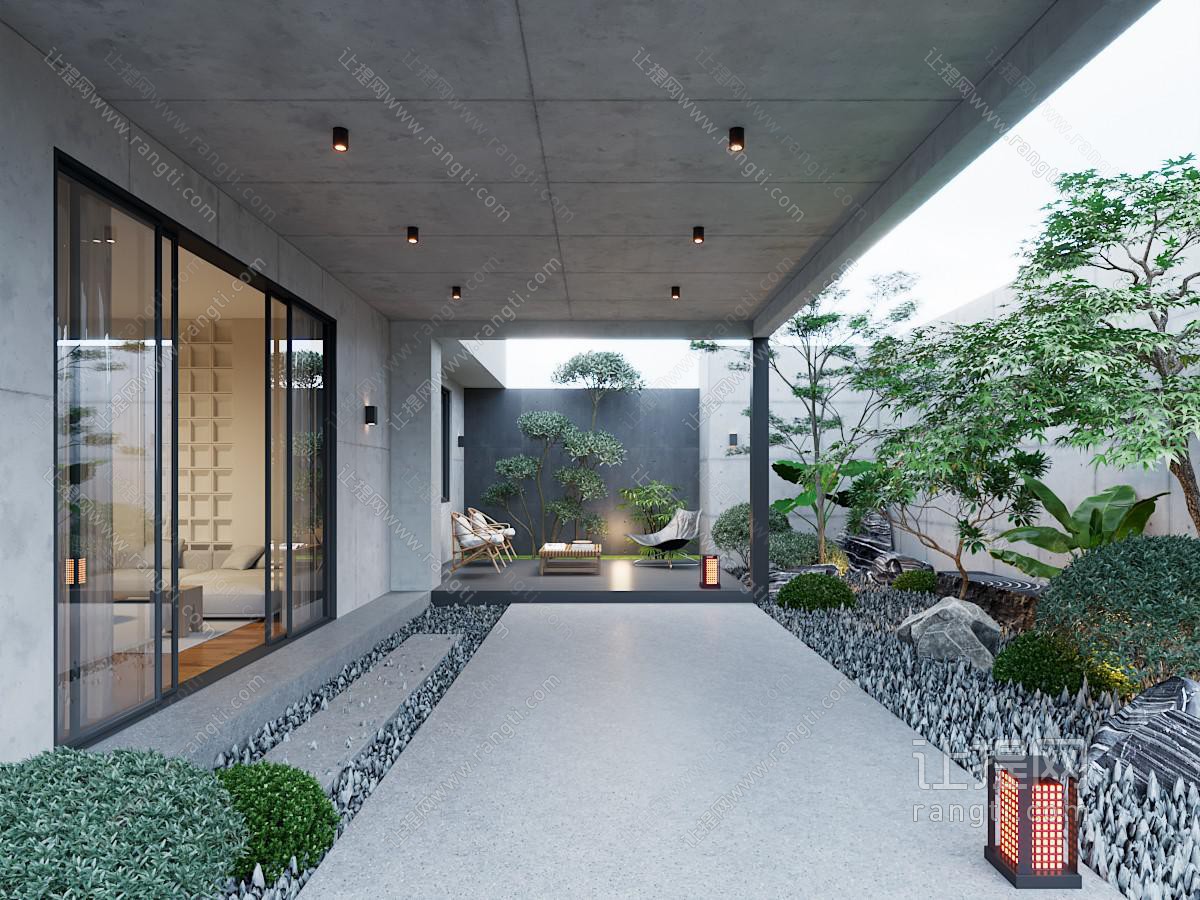 别墅庭院 天井花园