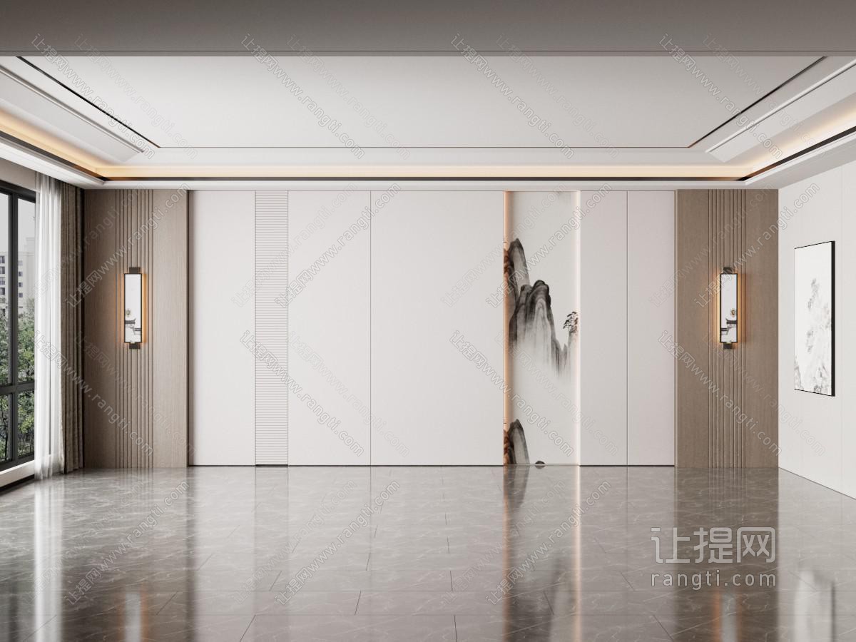 新中式沙发背景墙
