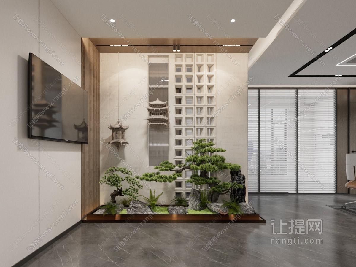 现代公司入口前厅