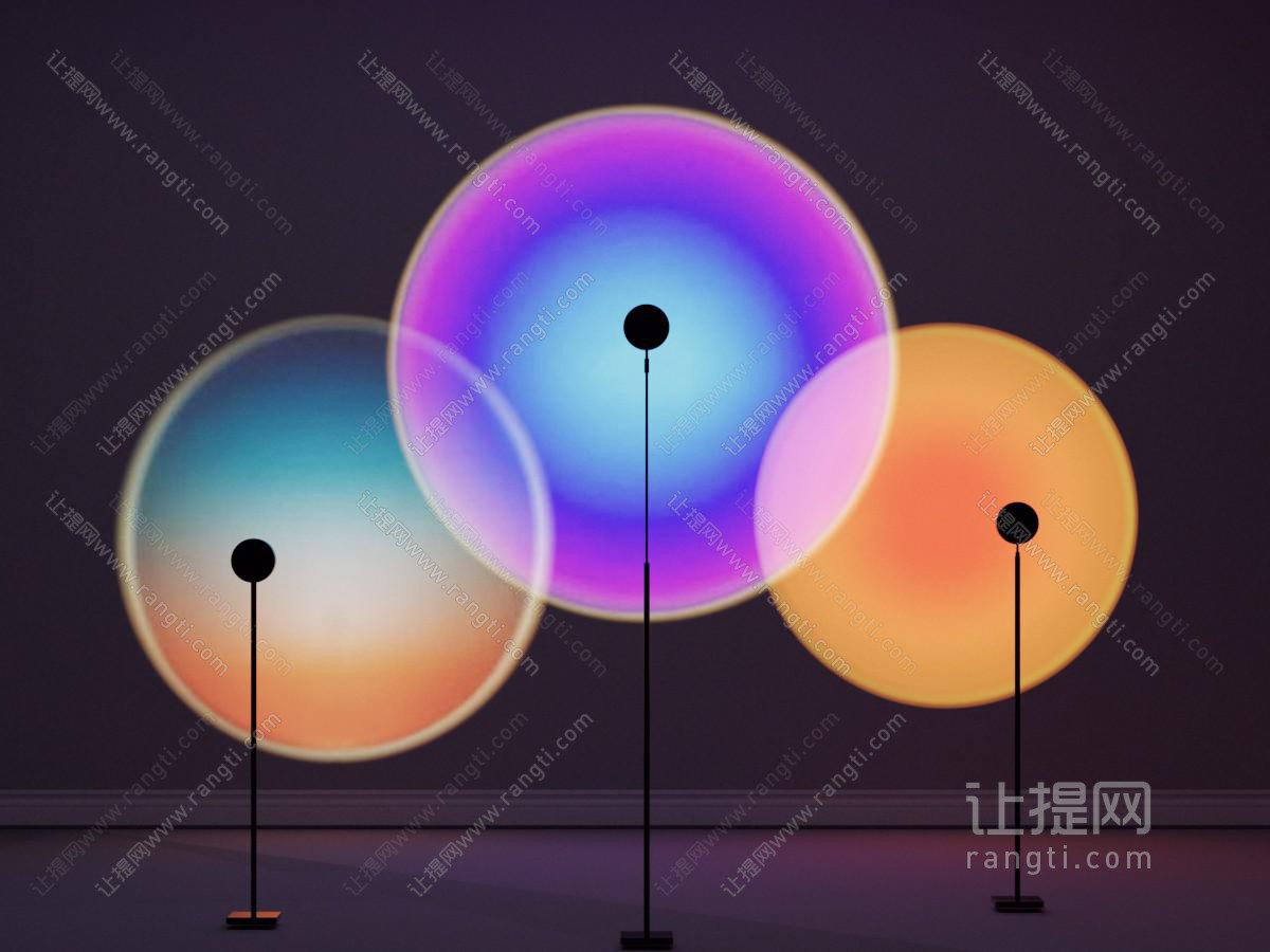 现代落地灯 现代落日灯 落日投影灯 落日氛围灯
