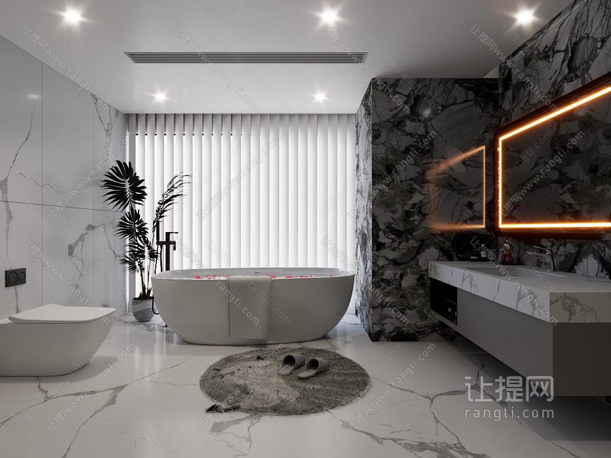 现代卫生间 浴室 洗手间