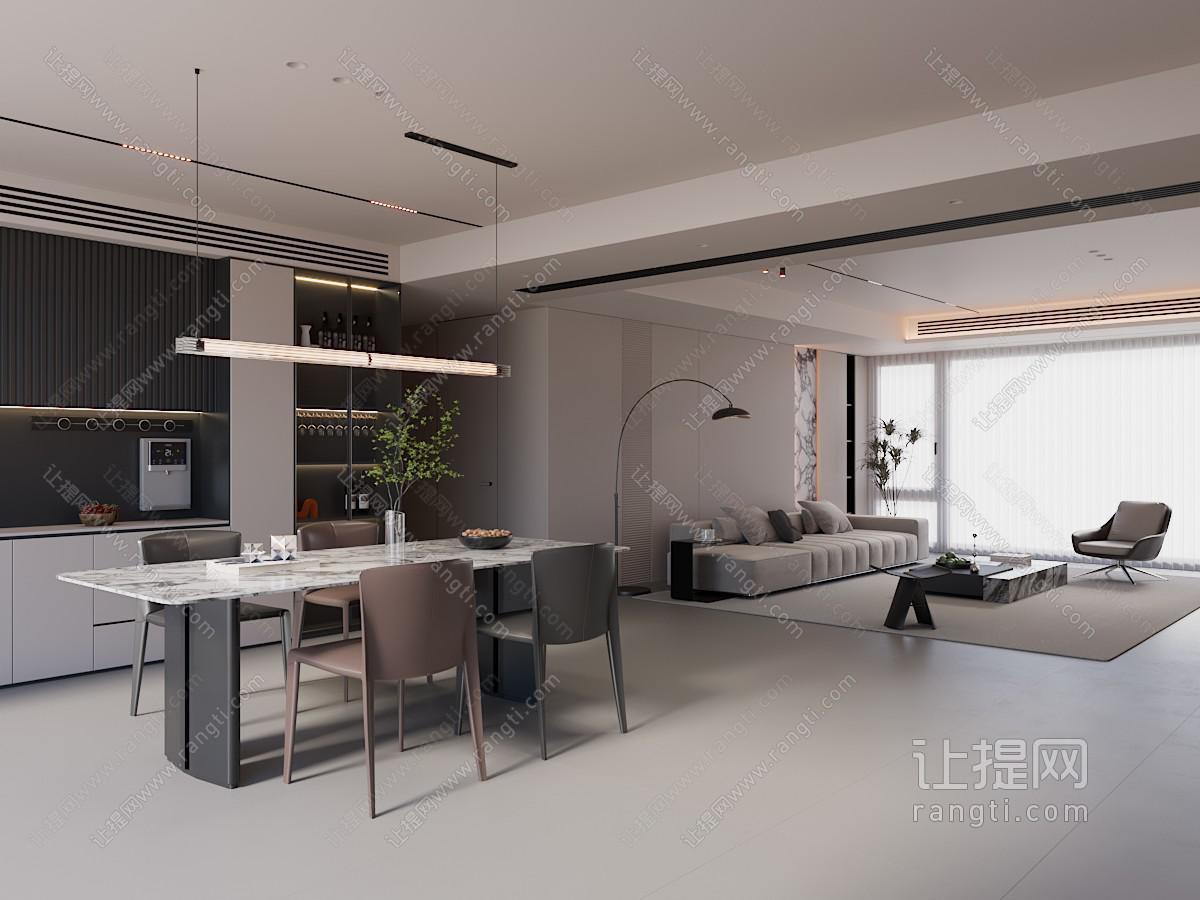 意式客厅餐厅