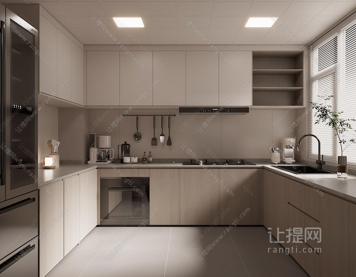 现代奶油风家居厨房