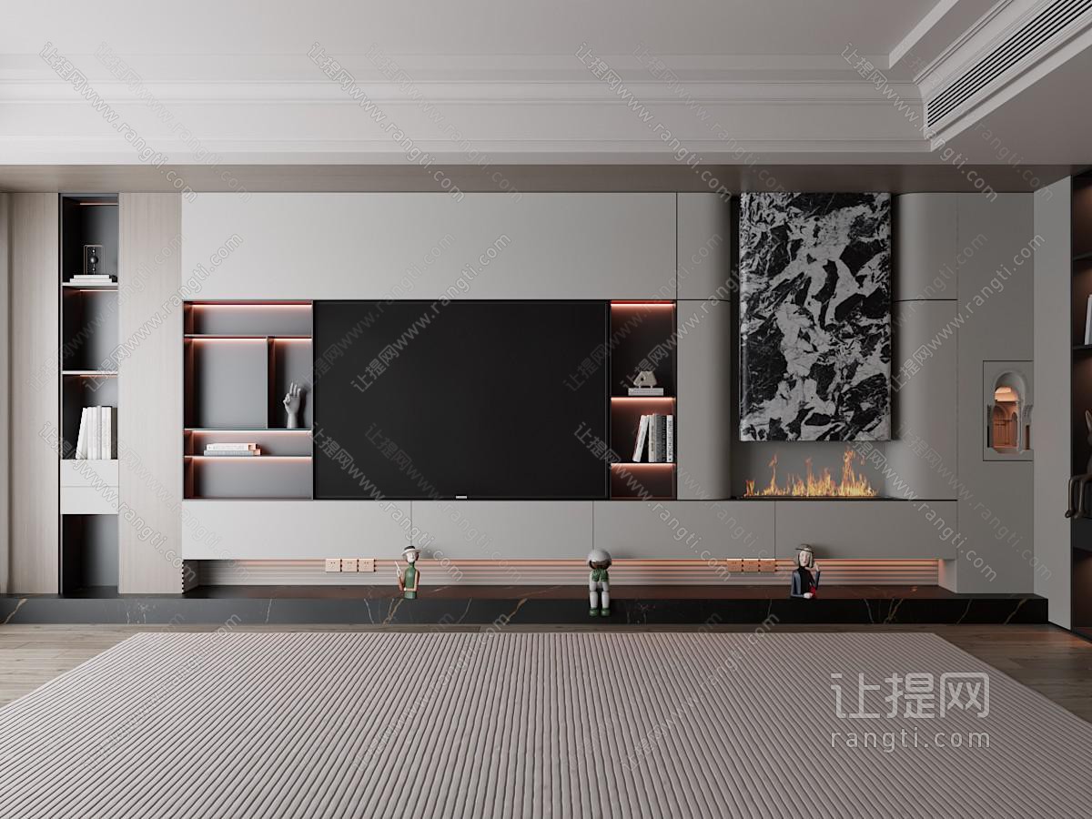 现代电视背景墙