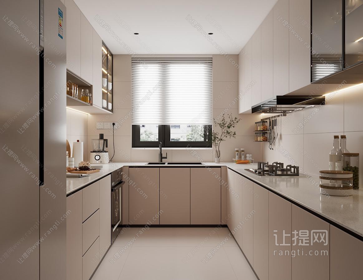 现代奶油风厨房