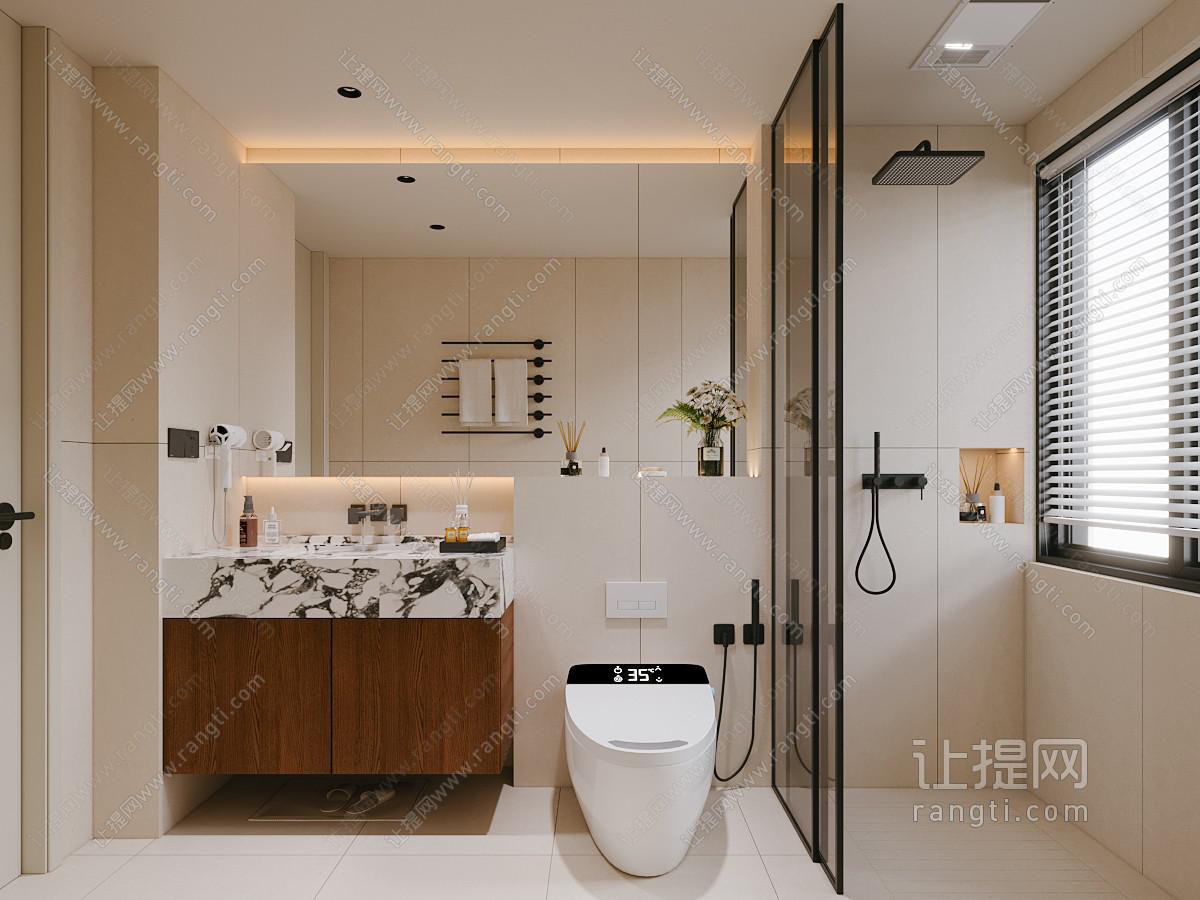 现代洗手间 卫浴间