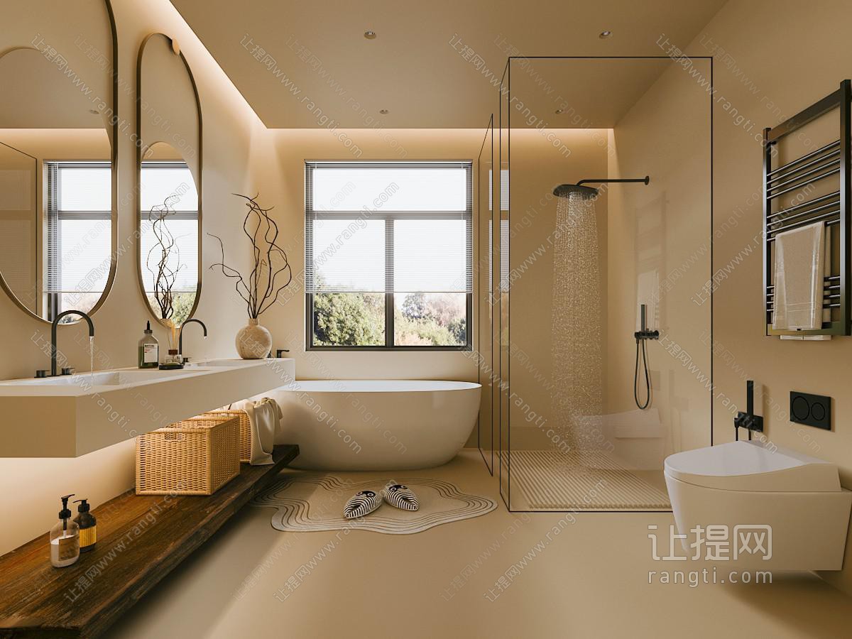 中古风卫生间 洗手间 厕所