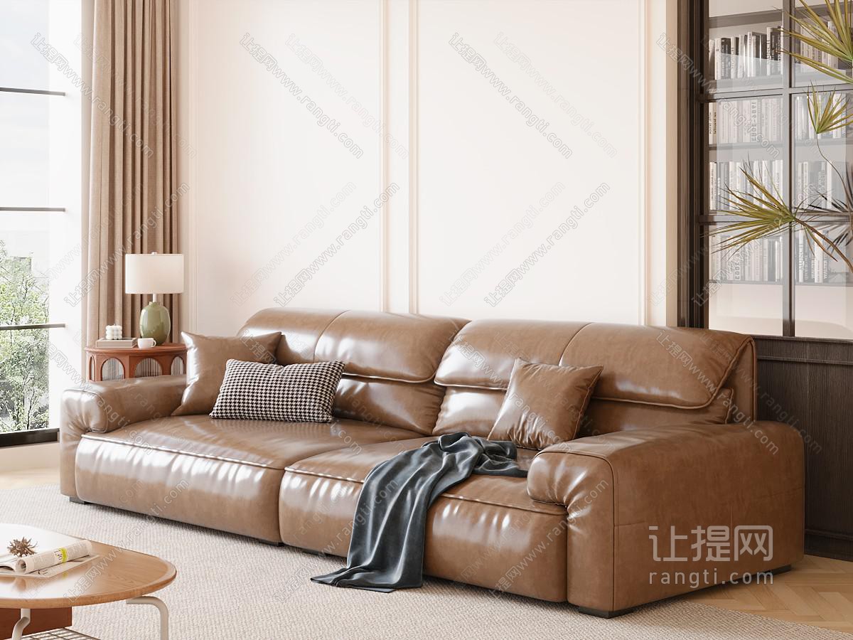 中古风双人沙发