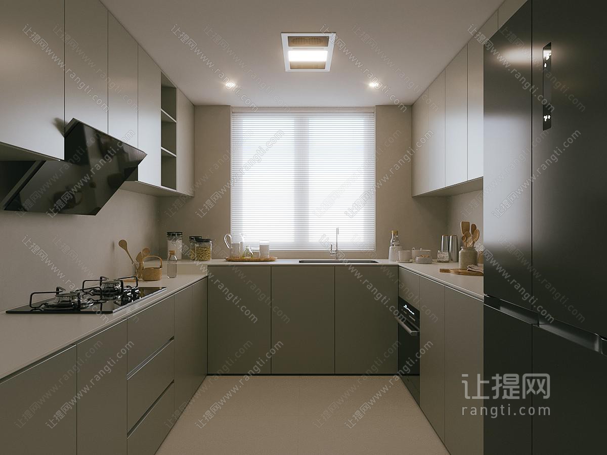 现代厨房 橱柜