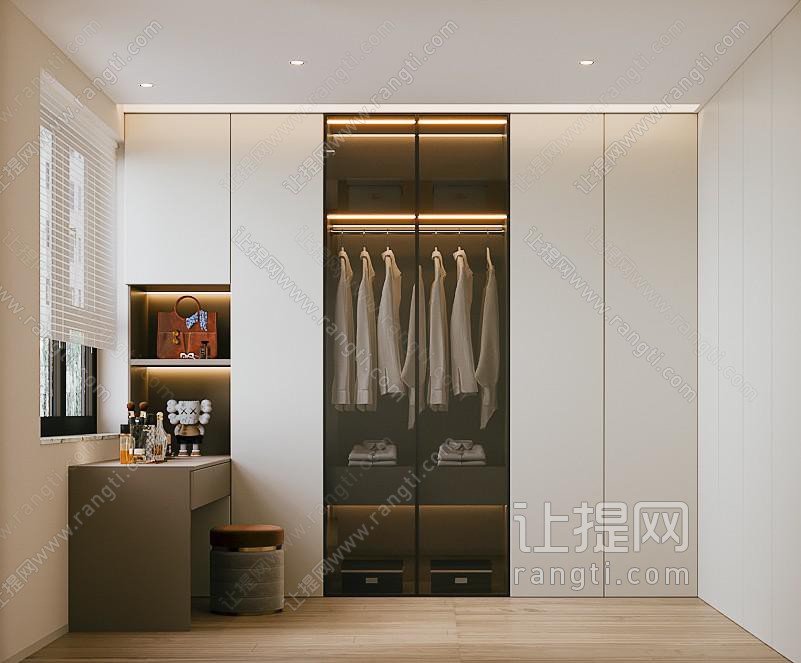 现代简约衣帽间