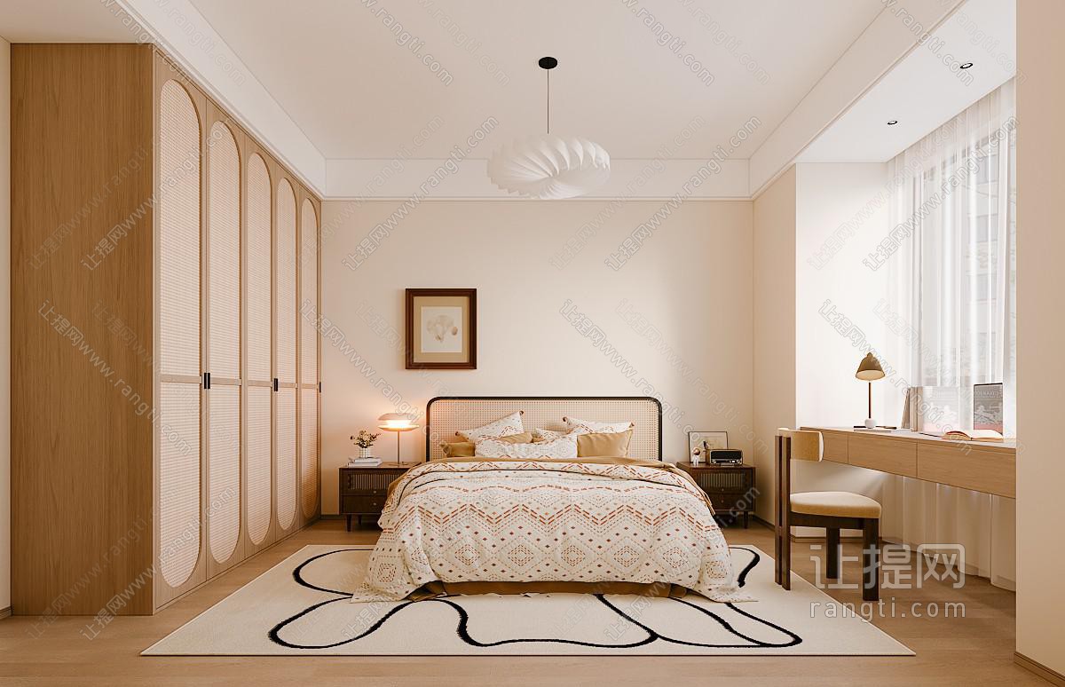 现代中古卧室
