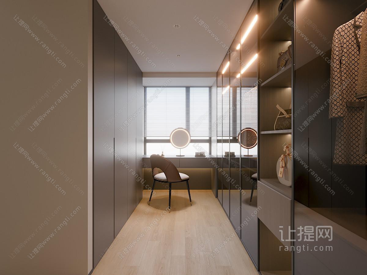 现代意式衣帽间